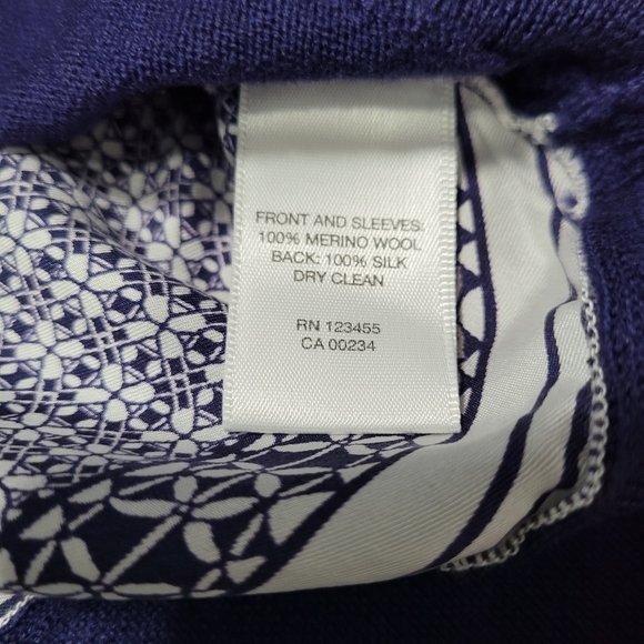 Lord & Taylor Merino Wool and Silk Cardigan Sweater size M - Picture 8 of 8